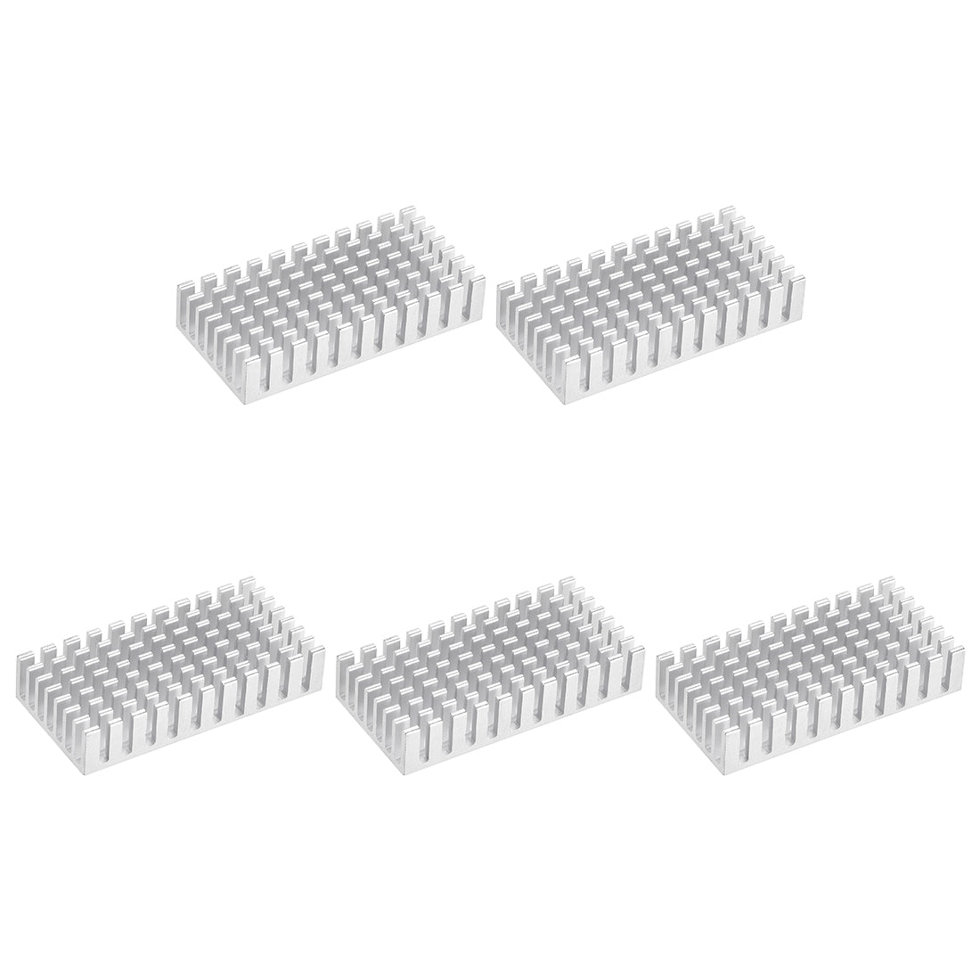 Harfington Slotted Notch Heatsink for MOS, IC Chip, RAM, CPU, Stepper Motor,3D Printer 5pcs