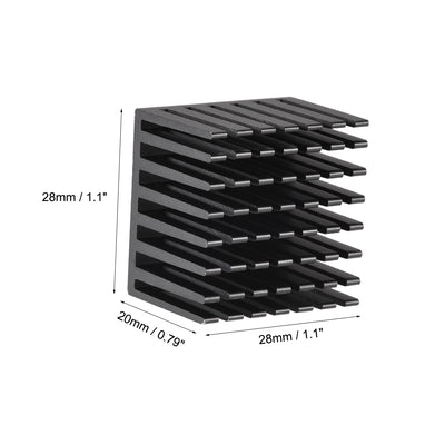 Harfington Slotted Notch Heatsink for MOS, IC Chip, Stepper Motor,3D Printer 10pcs