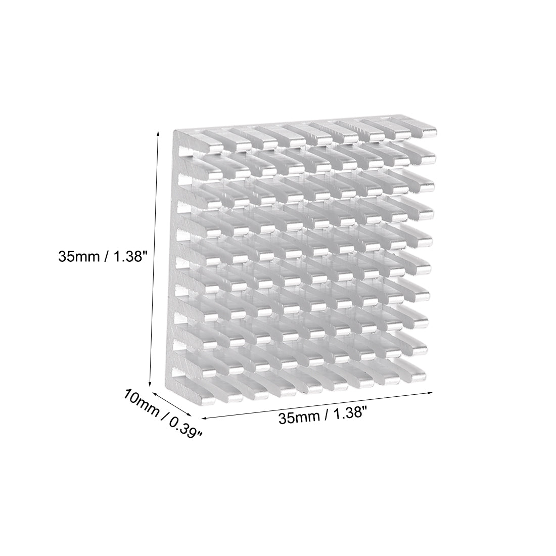 Harfington Slotted Notch Heatsink for MOS, IC Chip, RAM, CPU, Stepper Motor,3D Printer 5pcs