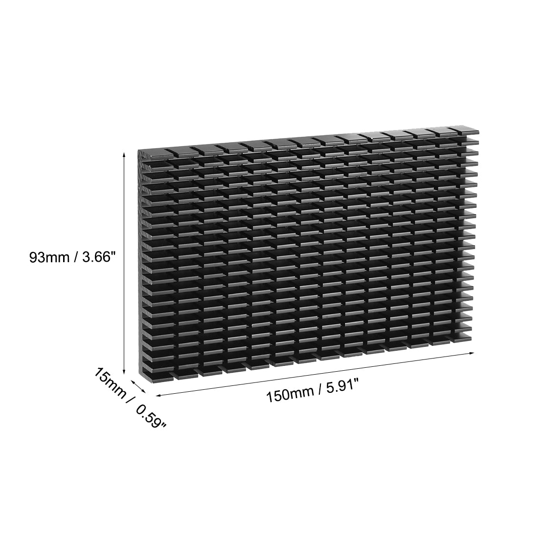Harfington Slotted Notch Heatsink for MOS, IC Chip, RAM, CPU, SSD, 3D Printer
