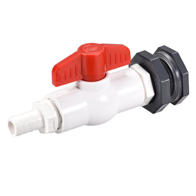Harfington ABS Ball Valve Pagoda Connector Spigot Kit, with Bulkhead Fitting Adapter, for Water Tank