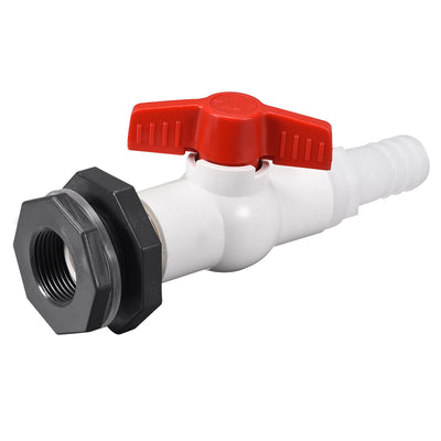 Harfington ABS Ball Valve Pagoda Connector Spigot Kit, with Bulkhead Fitting Adapter, for Water Tank