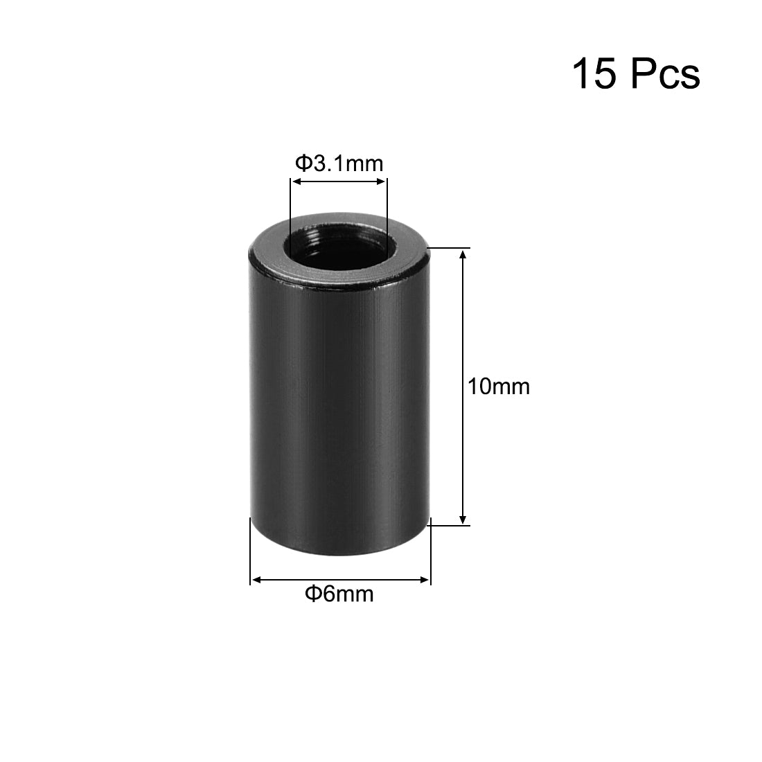 Harfington 15 Pcs Round Aluminum Standoff Column Spacer Aqua Blue for FPV Quadcopter RC Multirotors Parts DIY