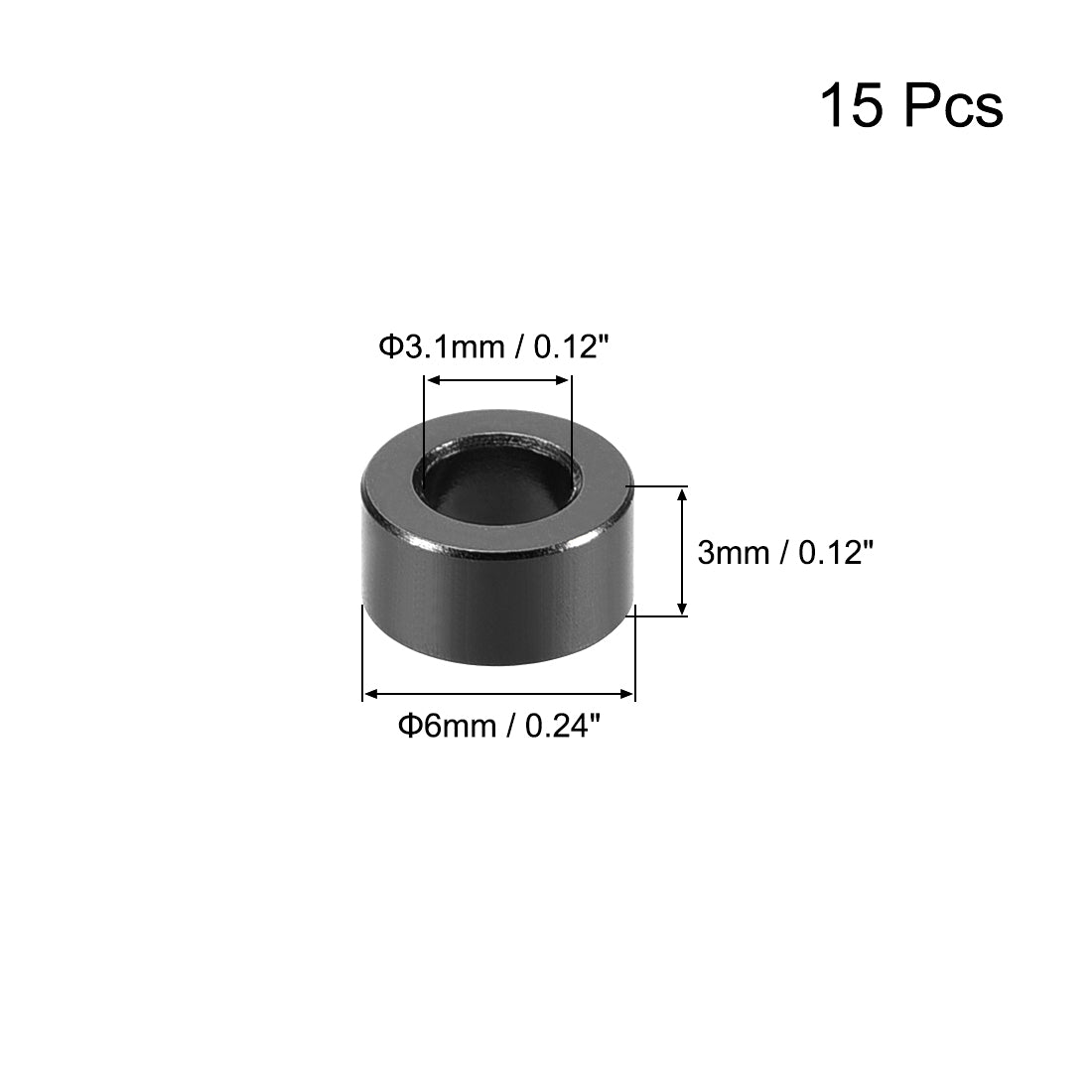 Harfington 15 Pcs Round Aluminum Standoff Column Spacer Aqua Blue for FPV Quadcopter RC Multirotors Parts DIY