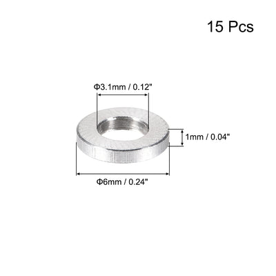 Harfington 15 Pcs Round Aluminum Standoff Column Spacer Aqua Blue for FPV Quadcopter RC Multirotors Parts DIY