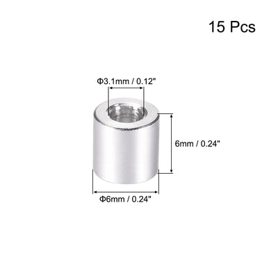 Harfington 15 Pcs Round Aluminum Standoff Column Spacer Aqua Blue for FPV Quadcopter RC Multirotors Parts DIY