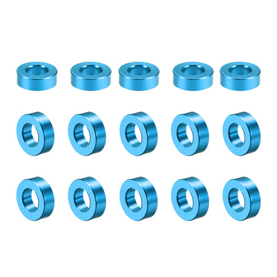 Harfington 15 Pcs Round Aluminum Standoff Column Spacer Aqua Blue for FPV Quadcopter RC Multirotors Parts DIY