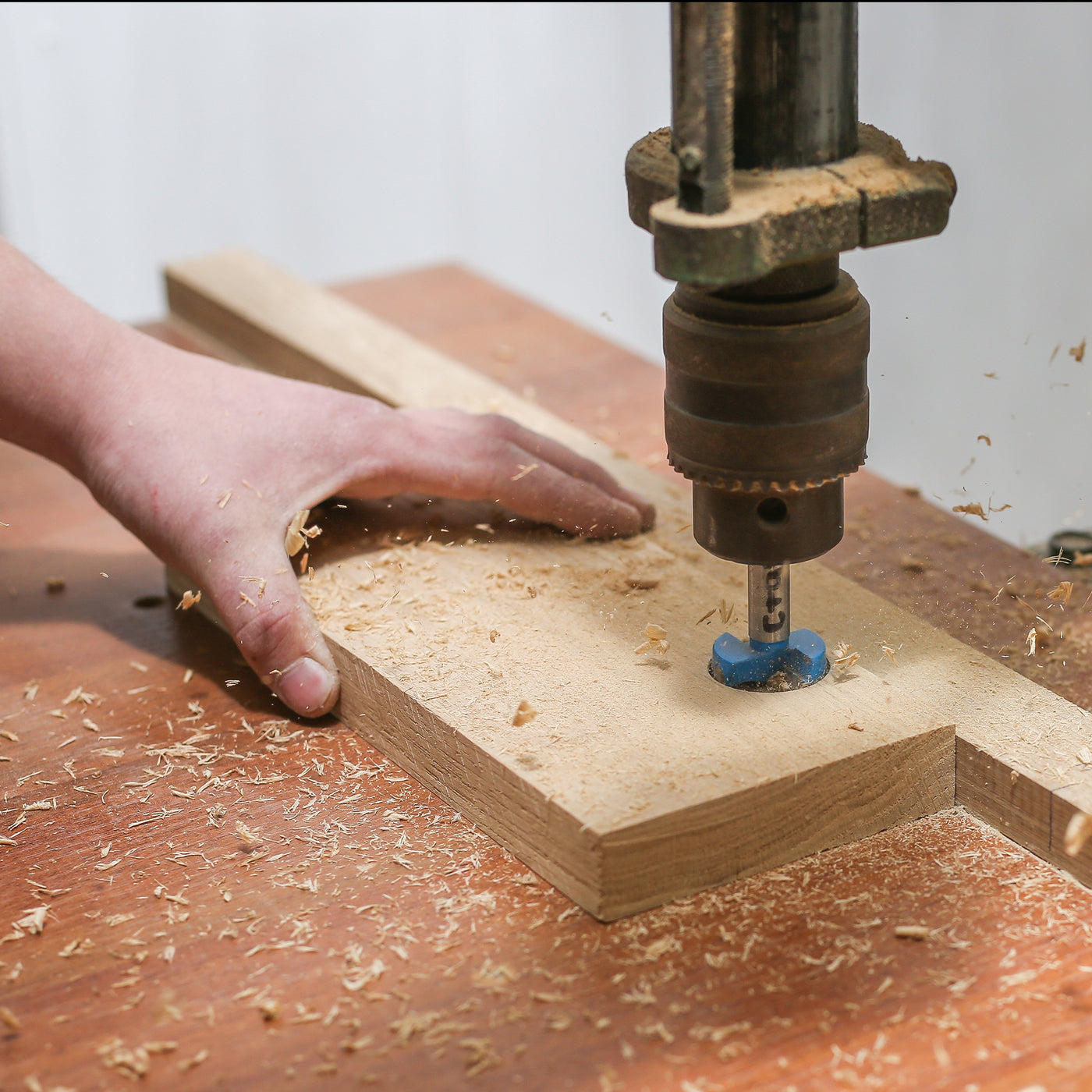 Harfington Forstner Wood Boring Drill Bit 27mm Dia. Hole Saw Carbide Alloy Steel Tip Round Shank Cutting for Hinge Plywood Wood Tool