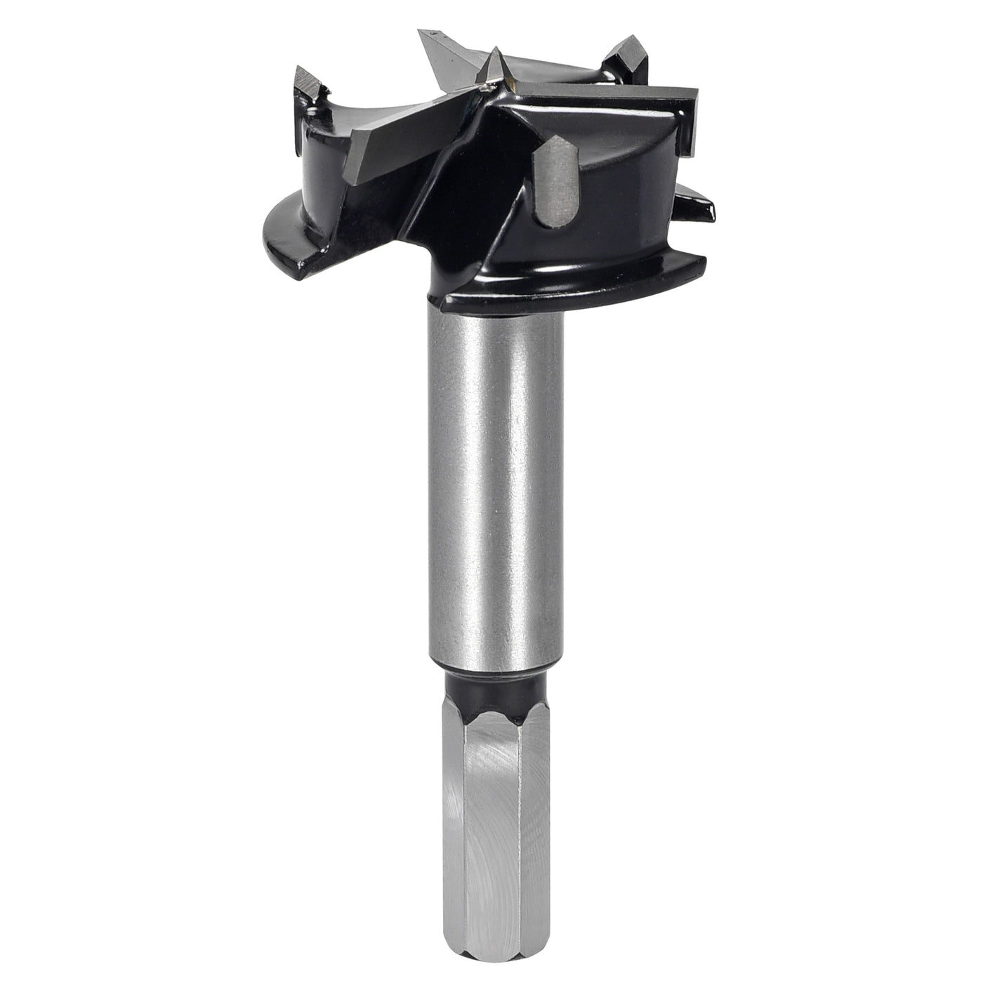 Harfington Forstner Wood Boring Drill Bit 35mm Dia. Hole Saw Carbide Alloy Steel Tip Hex Shank Cutting Tool for Plywood Wood