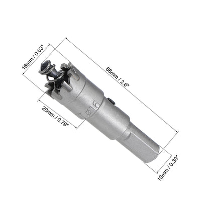 Harfington Hole Saw Cutter High Density Carbide Teeth for Stainless Steel Metal