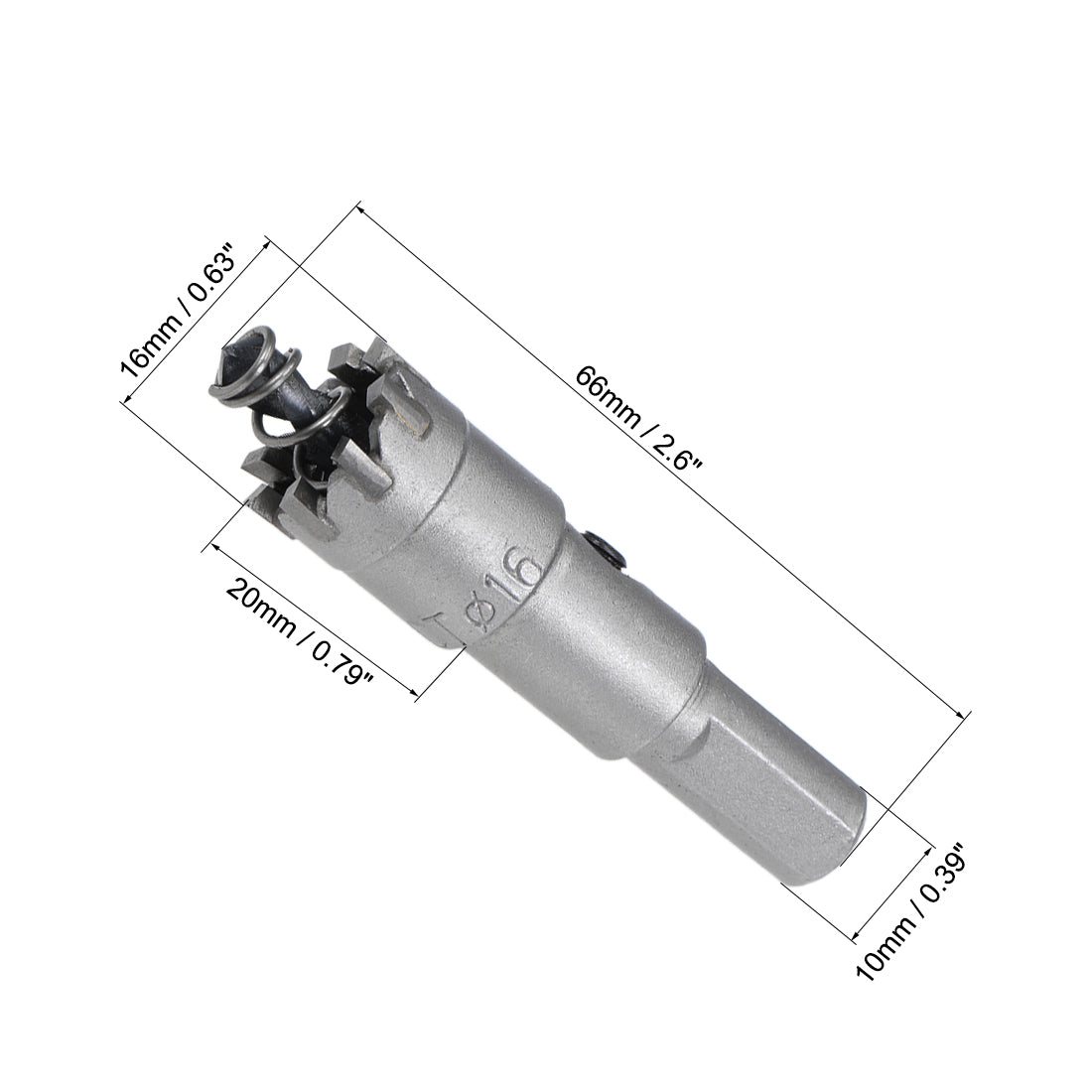 Harfington Hole Saw Cutter High Density Carbide Teeth for Stainless Steel Metal 2Pcs