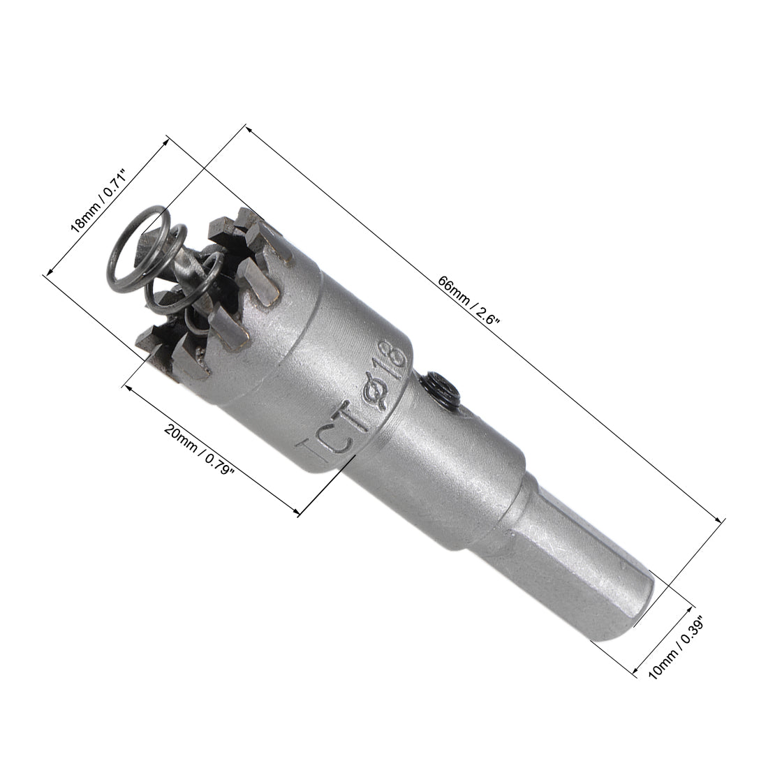 Harfington Hole Saw Cutter High Density Carbide Teeth for Stainless Steel Metal
