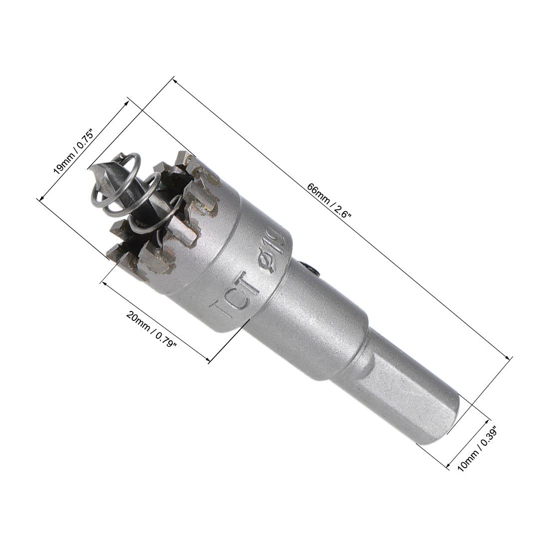 Harfington Hole Saw Cutter High Density Carbide Teeth for Stainless Steel Metal