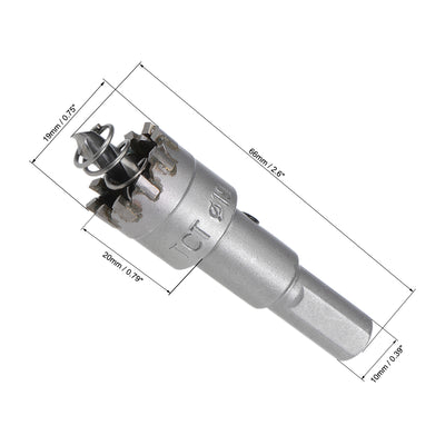 Harfington Hole Saw Cutter High Density Carbide Teeth for Stainless Steel Metal 2Pcs