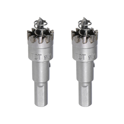 Harfington Hole Saw Cutter High Density Carbide Teeth for Stainless Steel Metal 2Pcs