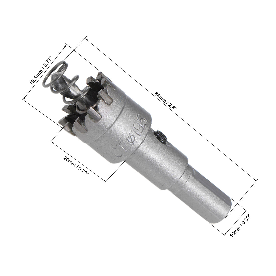 Harfington Hole Saw Cutter High Density Carbide Teeth for Stainless Steel Metal
