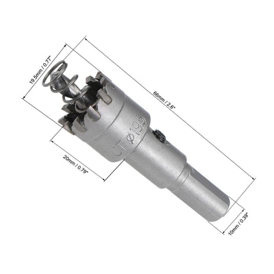 Harfington Hole Saw Cutter High Density Carbide Teeth for Stainless Steel Metal
