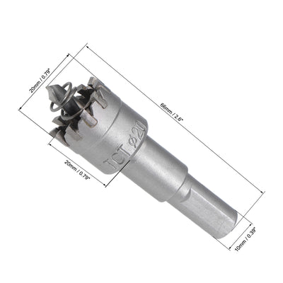 Harfington Hole Saw Cutter High Density Carbide Teeth for Stainless Steel Metal 2Pcs