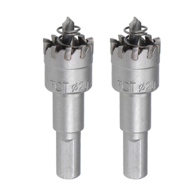 Harfington Hole Saw Cutter High Density Carbide Teeth for Stainless Steel Metal 2Pcs