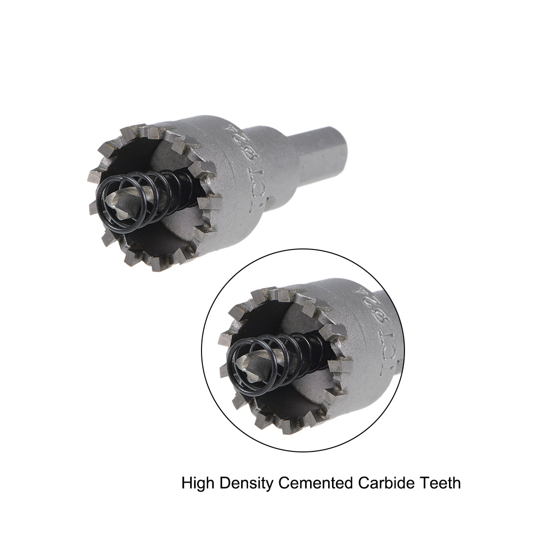 Harfington Hole Saw Cutter High Density Carbide Teeth for Stainless Steel 2 Pcs