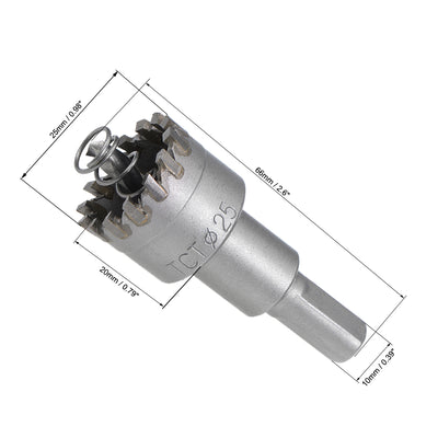 Harfington Hole Saw Cutter High Density Carbide Teeth for Stainless Steel 2 Pcs