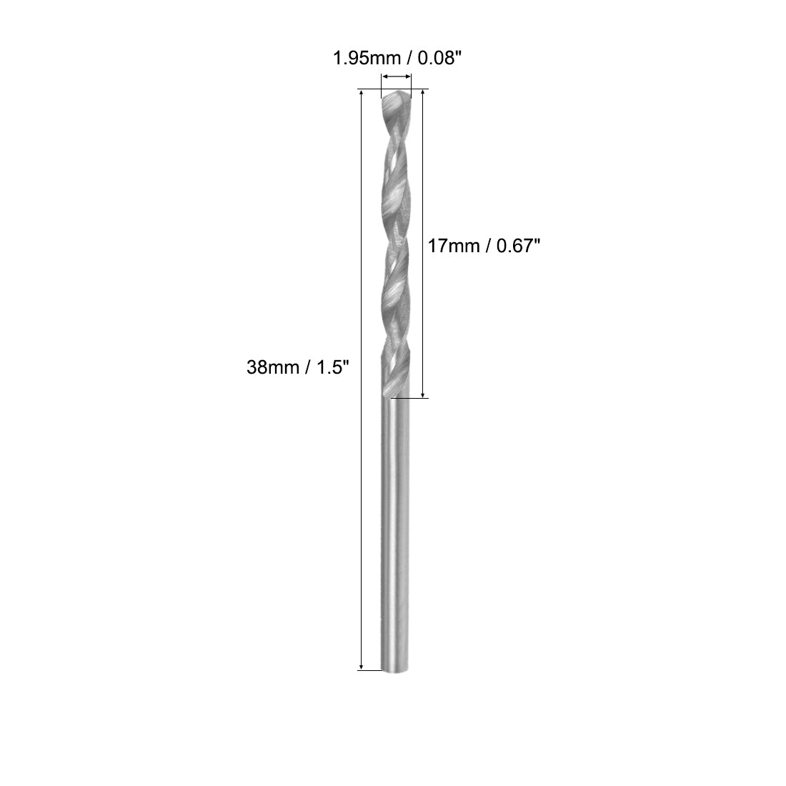 Harfington Tungsten Steel Straight Shank Twist Drill Bits