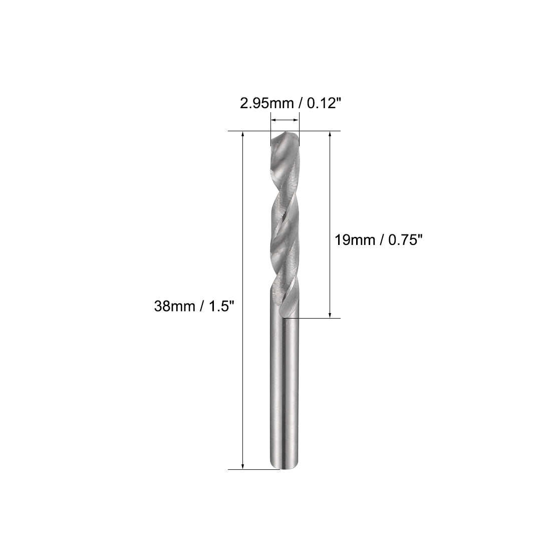 Harfington Solid Carbide Straight Shank Twist Drill Bits 2pcs