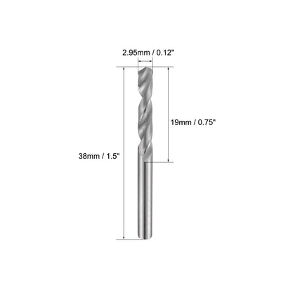 Harfington Solid Carbide Straight Shank Twist Drill Bits 2pcs
