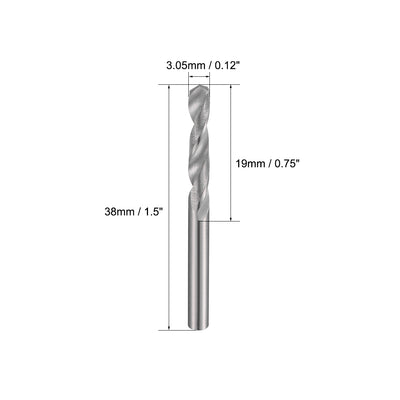 Harfington Solid Carbide Straight Shank Twist Drill Bits 2pcs