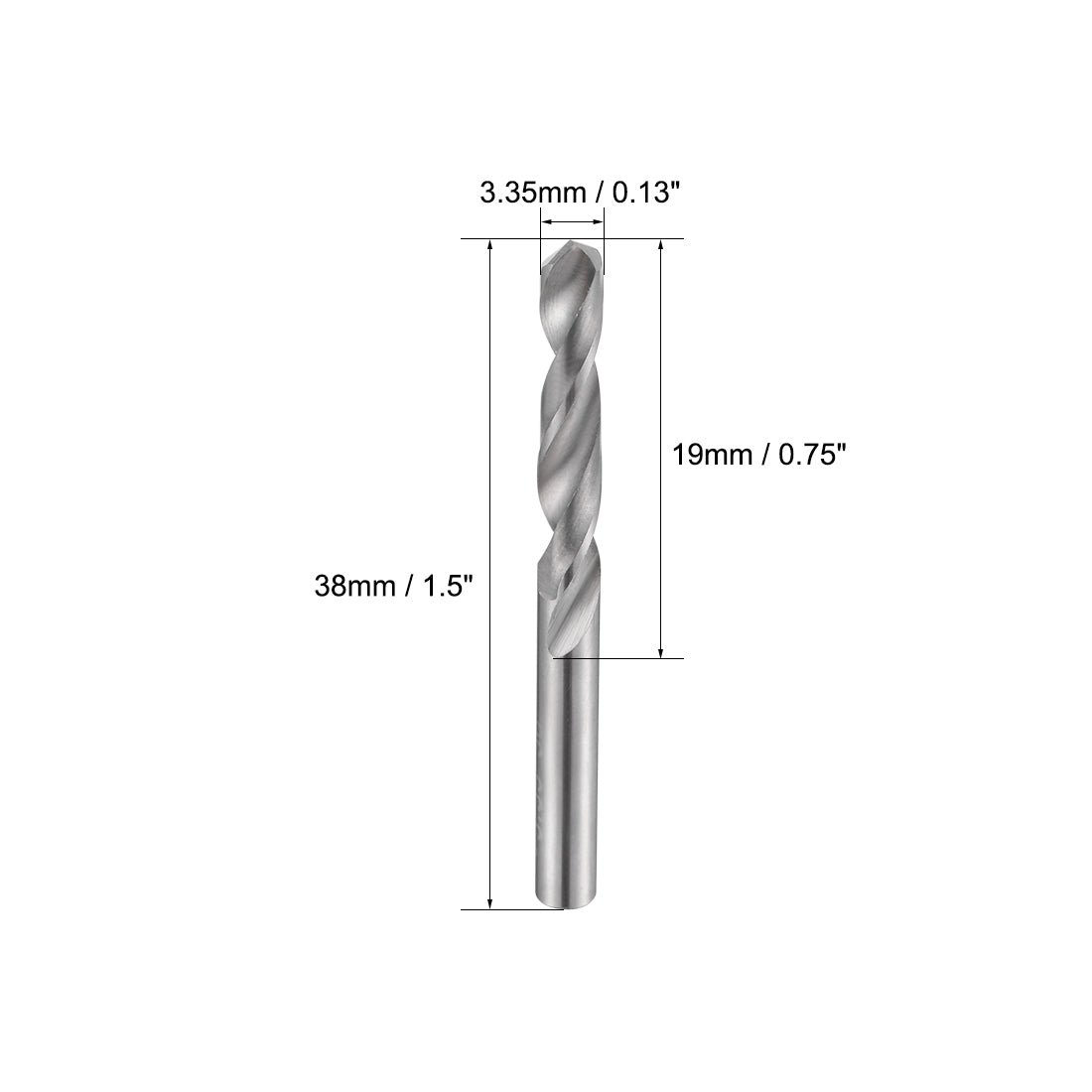 Harfington Solid Carbide Straight Shank Twist Drill Bits 2pcs