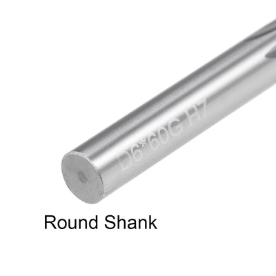 Harfington 6mm Carbide Round Shank 6 Straight Flutes Machine Milling Chucking Reamer