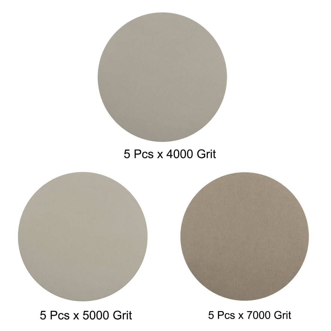 Harfington 2" Hook and Loop Sanding Disc 4000/5000/7000 Grit Silicon Carbide Wet/Dry 15Pcs