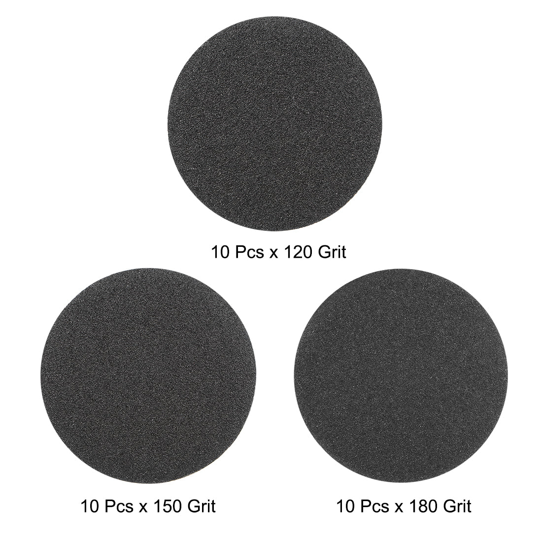 Harfington 2" Hook and Loop Sanding Disc 120/150/180 Grit Silicon Carbide Wet/Dry 30Pcs