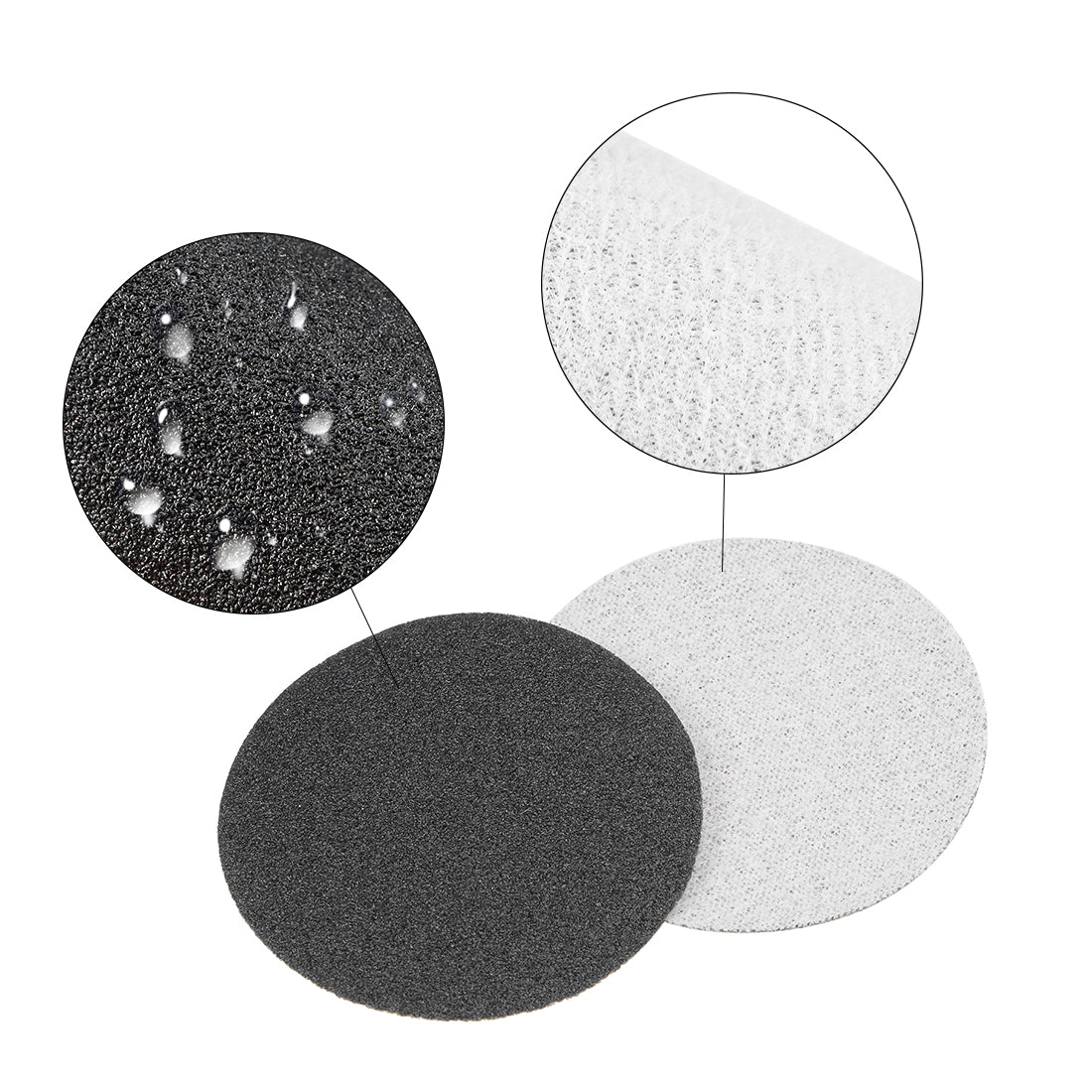 Harfington 2" Hook and Loop Sanding Disc 120/150/180 Grit Silicon Carbide Wet/Dry 30Pcs