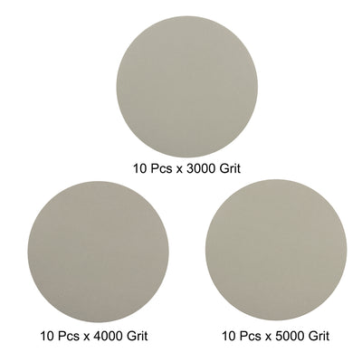 Harfington 2" Hook and Loop Sanding Disc 3000/4000/5000 Grit Silicon Carbide Wet/Dry 30Pcs