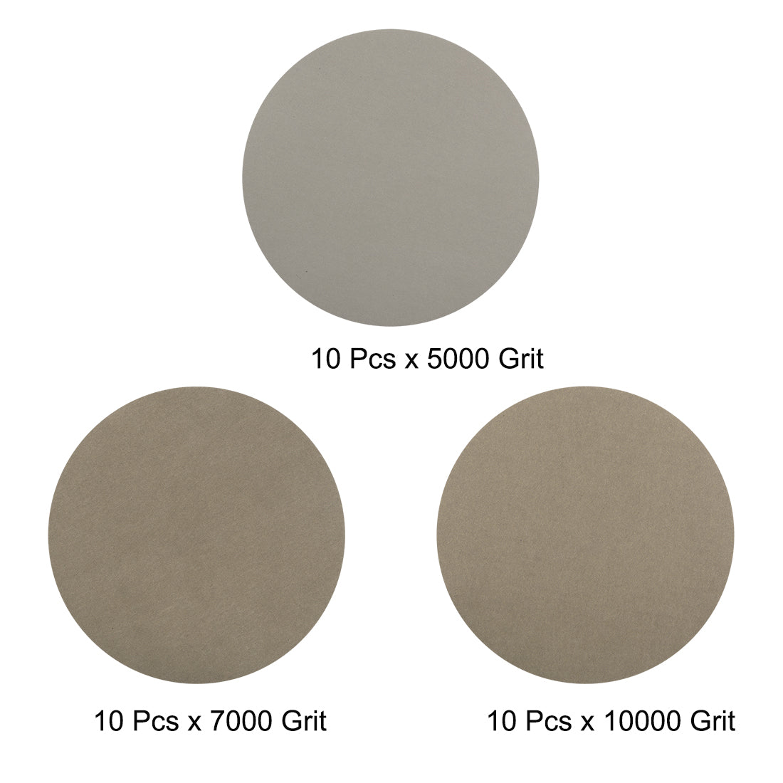 Harfington 3" Hook and Loop Sanding Disc 5000/7000/10000 Grit Silicon Carbide Wet/Dry 30Pcs