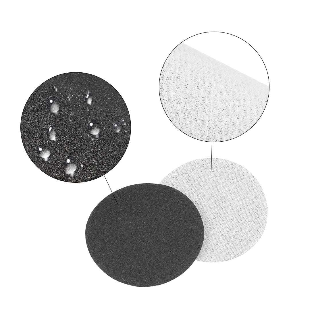 Harfington 3" Hook and Loop Sanding Disc 320/400/600 Grit Silicon Carbide Wet/Dry 30Pcs