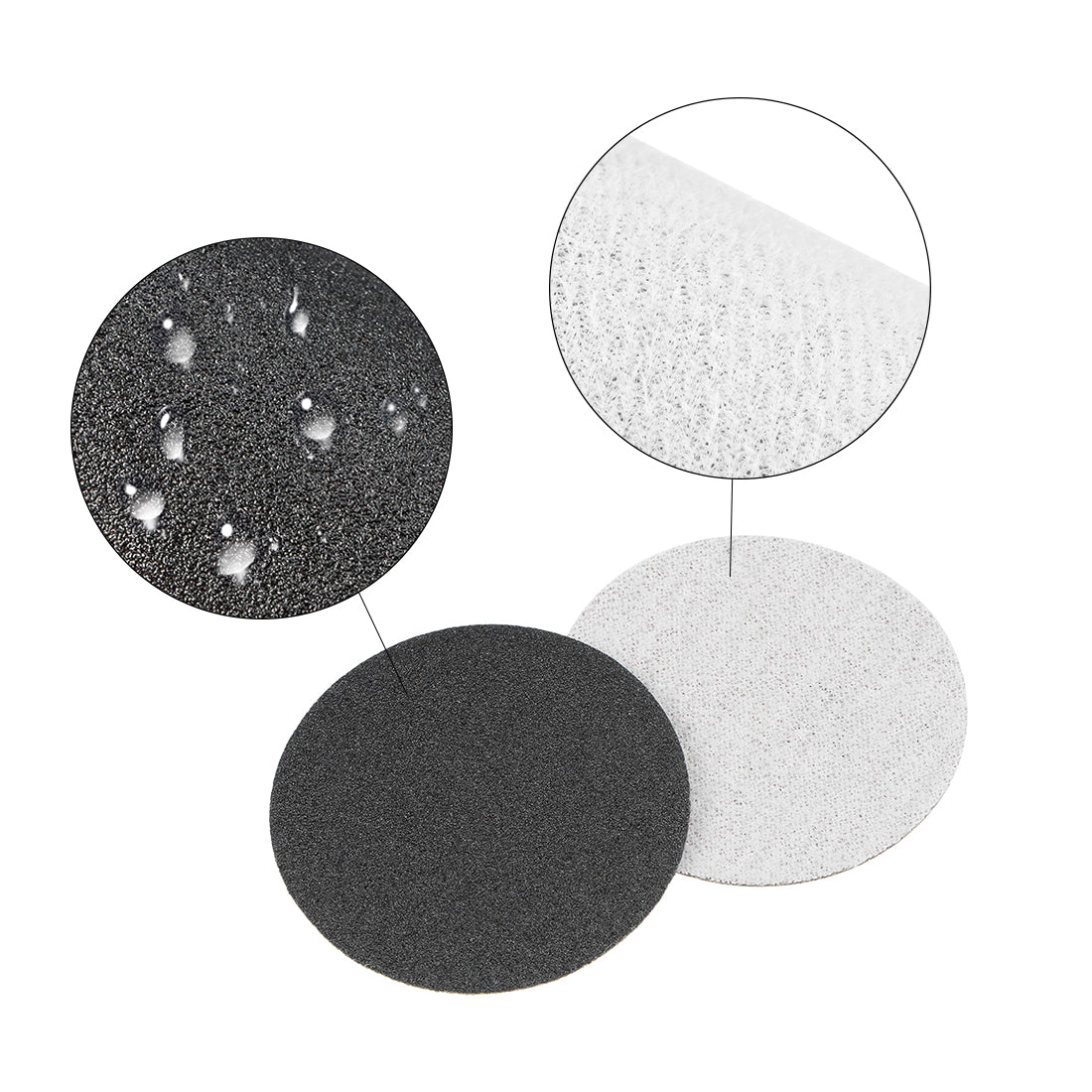 Harfington 3" Hook and Loop Sanding Disc 150/180/240 Grit Silicon Carbide Wet/Dry 15Pcs