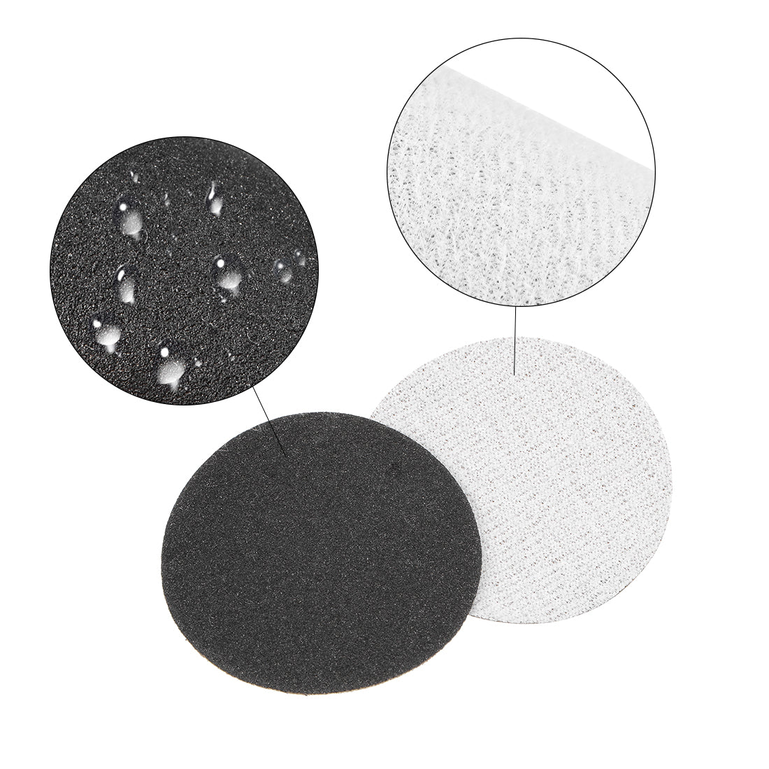 Harfington 3" Hook and Loop Sanding Disc 180/240/320 Grit Silicon Carbide Wet/Dry 15Pcs