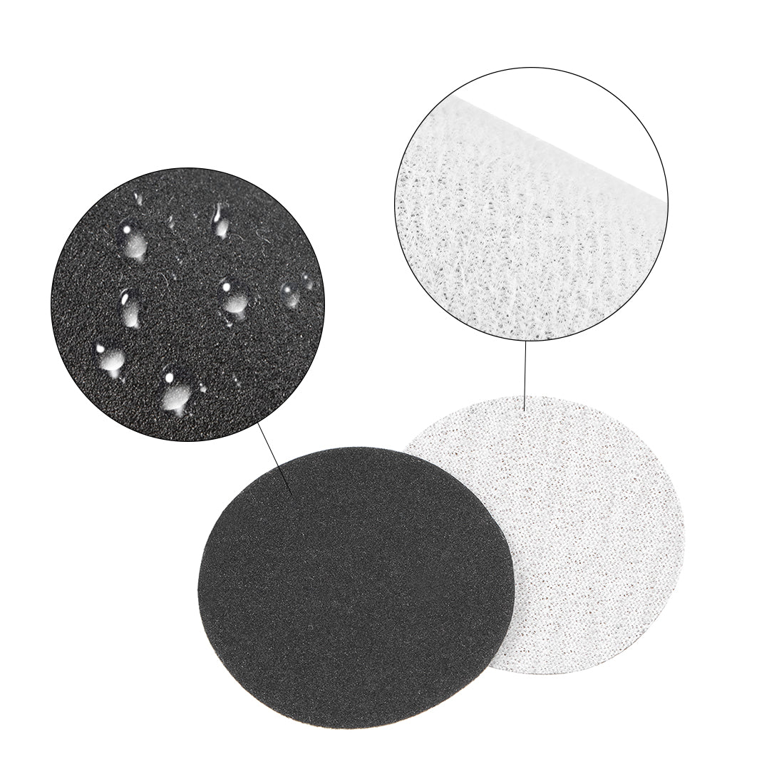 Harfington 3" Hook and Loop Sanding Disc 240/400/800 Grit Silicon Carbide Wet/Dry 15Pcs