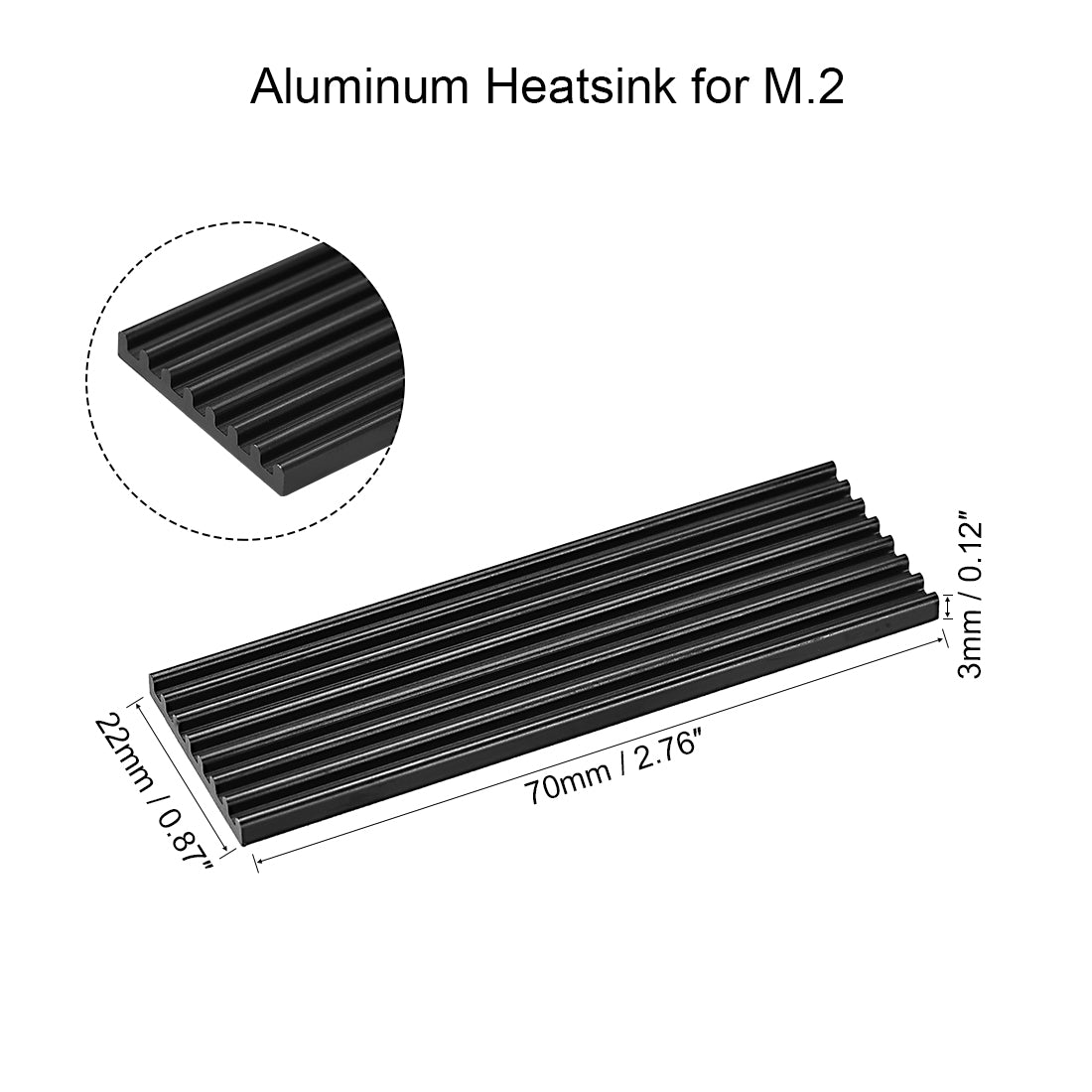 Harfington SSD Aluminum Heatsink Kit with Silicone Thermal Pads