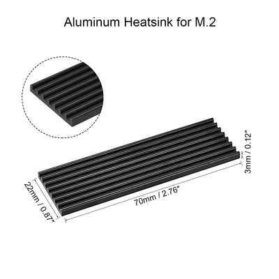 Harfington SSD Aluminum Heatsink Kit with Silicone Thermal Pads
