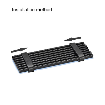 Harfington SSD Aluminum Heatsink Kit with Silicone Thermal Pads