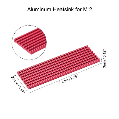 Harfington SSD Aluminum Heatsink Kit with Silicone Thermal Pads