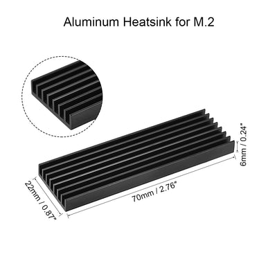 Harfington SSD Aluminum Heatsink Kit with Silicone Thermal Pads