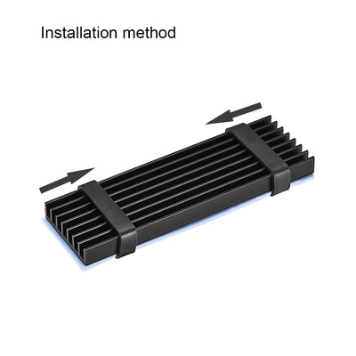 Harfington SSD Aluminum Heatsink Kit with Silicone Thermal Pads
