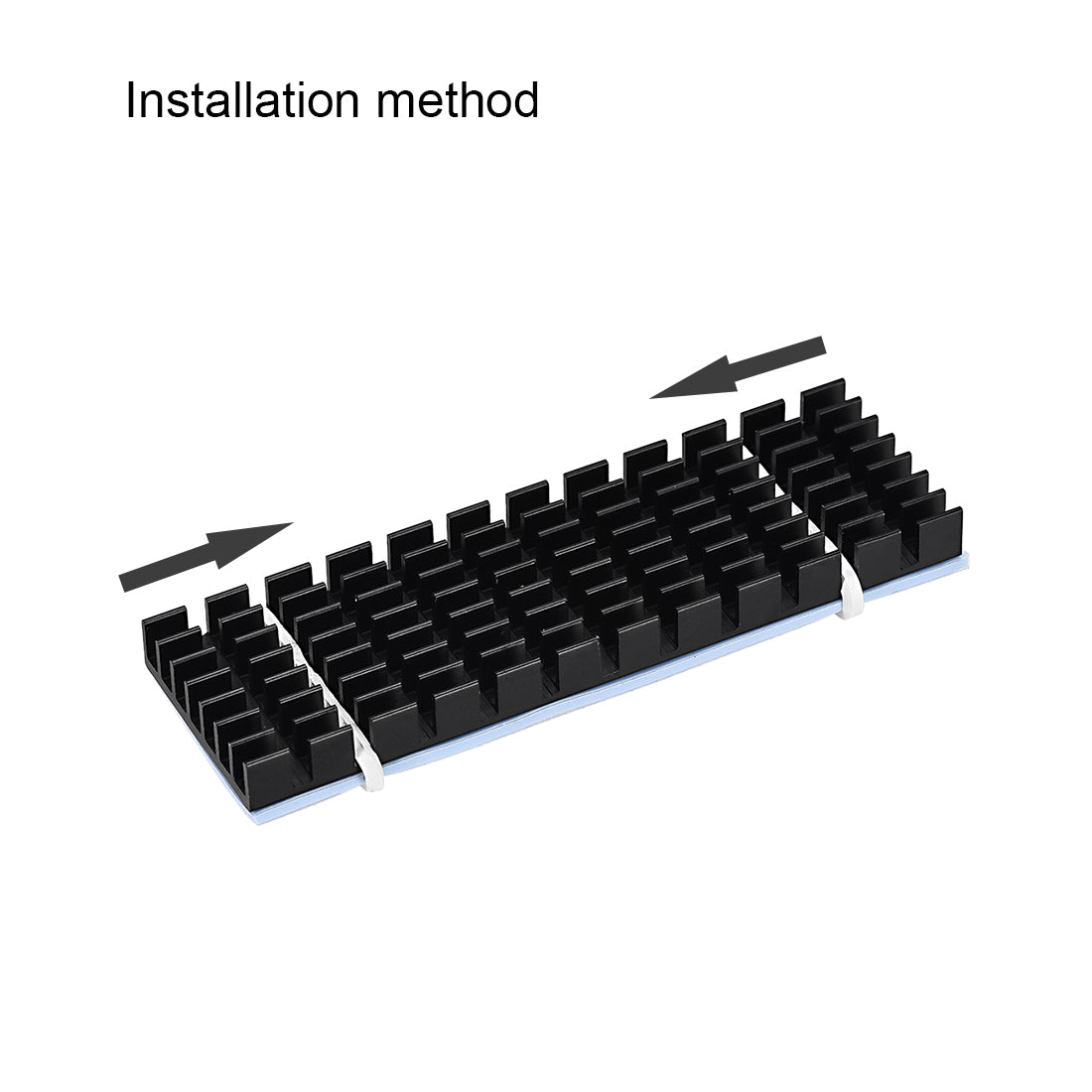 Harfington Slotted Notch Aluminum Heatsink Kit with Silicone Thermal Pads for M.2, for 2280 SSD