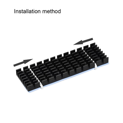 Harfington Slotted Notch Aluminum Heatsink Kit with Silicone Thermal Pads for M.2, for 2280 SSD