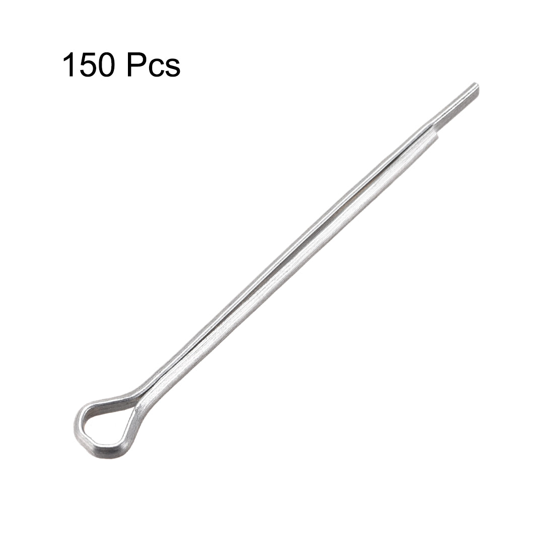 Harfington Split Cotter Pin -  Carbon Steel 2-Prongs Silver Tone 150Pcs