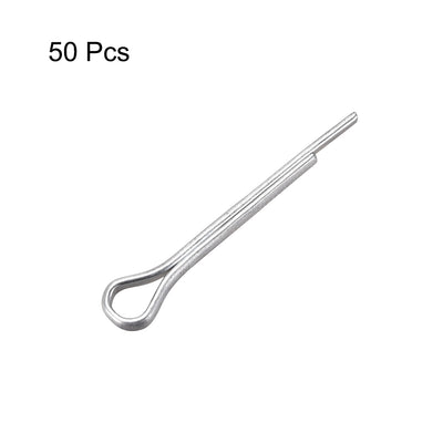 Harfington Split Cotter Pin -  Carbon Steel 2-Prongs Silver Tone 150Pcs